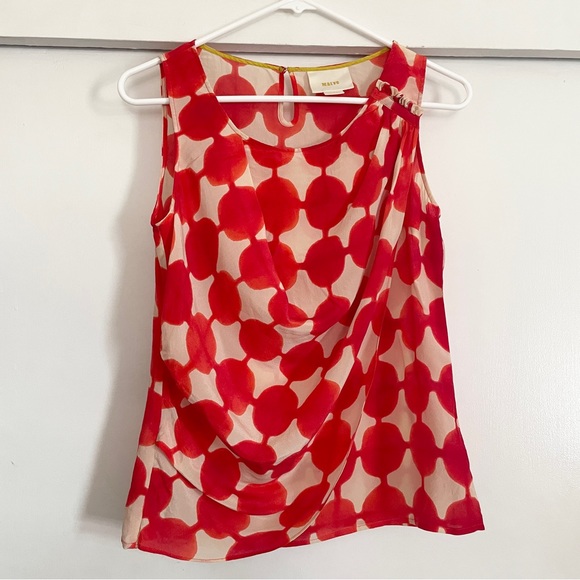 Maeve Anthropologie quantum dot silk tank 0 - Picture 2 of 8